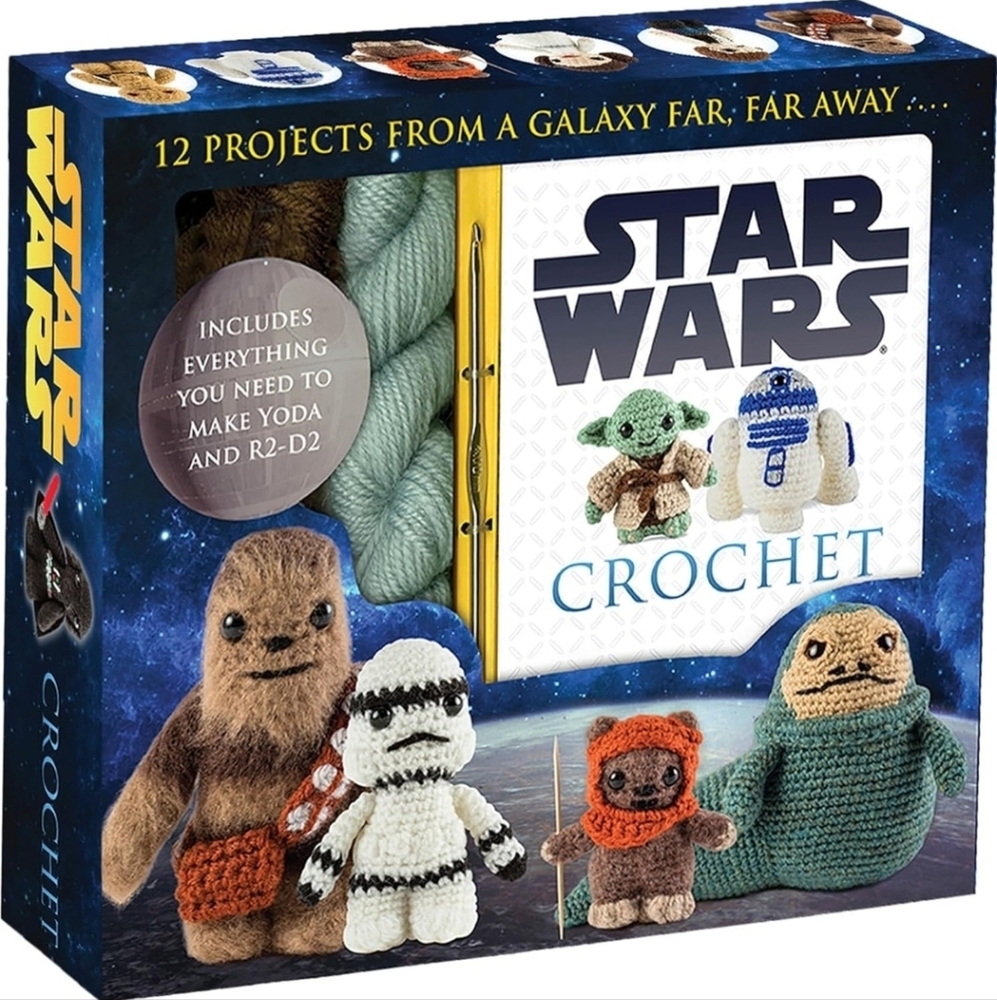 Star Wars Crochet Kit and Instruction Book Yoda R2-D2 NIB